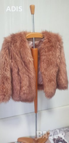Дамски елегантен кожух / S /uk 8-10 /късо  луксозно еко палто , снимка 2 - Палта, манта - 37980554