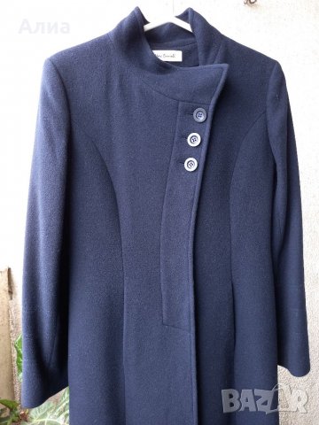 Палто дълго, тъмно синьо, Max Danieli, снимка 3 - Палта, манта - 32734820