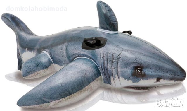 Надуваема акула Intex,2 дръжки/173x107 см/ до 40 кг , снимка 2 - Надуваеми играчки - 40547155