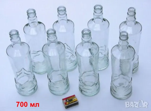 Арт Дизайн БУТИЛКИ за Тапи 500 мл 700 мл 1 литър Прозрачни Стъклени Шишета за Напитки Алкохол БАРТЕР, снимка 4 - Буркани, бутилки и капачки - 47540557