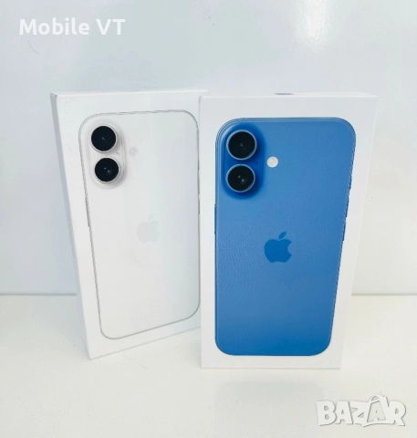 НОВ! iPhone 16 128GB White / Ultramarine ГАРАНЦИЯ!!!