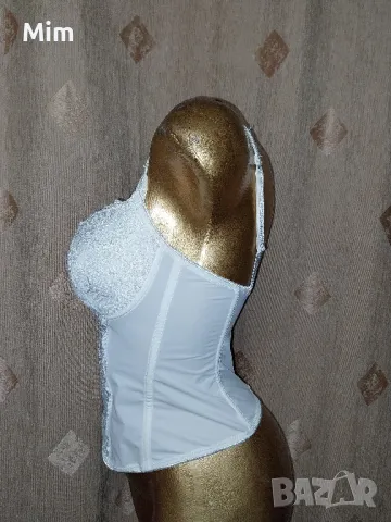 80 С Бял дантелен корсет, снимка 4 - Корсети, бюстиета, топове - 50062544