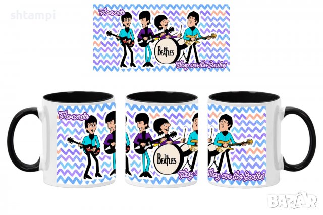 Чаша Beatles 15,Керамична Чаша, Кафе Чай, Игра,Изненада,Подарък,Повод,Празник,Рожден Ден