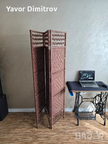 Параван от естествен ратан