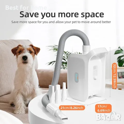 Тих сешоар за домашни любимци с регулируема скорост XKISS, снимка 6 - За кучета - 50217729