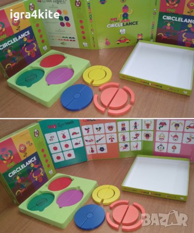 Дървени цветна игра Монтесори Circlelance Habi Spiel Мath Montessori, снимка 9 - Образователни игри - 34878951