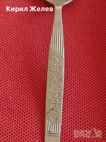 Стара лъжичка за кафе чай красива орнаментика неръждавейка за КОЛЕКЦИЯ ДЕКОРАЦИЯ БИТОВ КЪТ 31648, снимка 2 - Други ценни предмети - 43814470