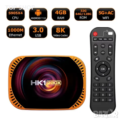 HK1 RBox X4, Amlogic 905X4, Smart TV Box Android 11, 8K 4GB Ram, 32GB