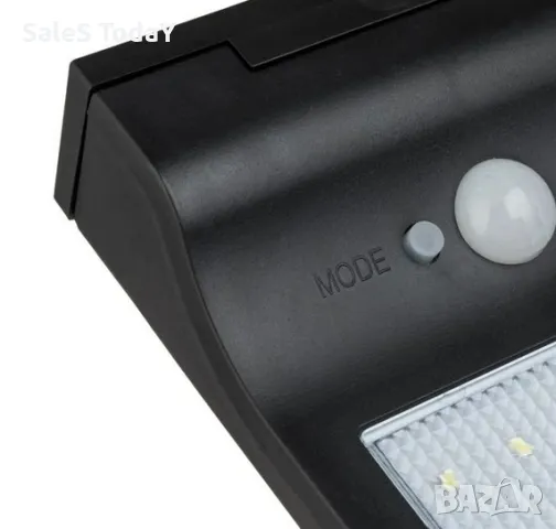 Външна лампа за стена, солар и датчик за движение, 19,5см, снимка 3 - Соларни лампи - 49659490