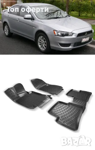 Гумени стелки RizLine съвместими с Mitsubishi Lancer 07-17, снимка 6 - Аксесоари и консумативи - 48545047