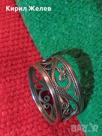 АРТ ДЕКО СРЕБЪРЕН ФИЛИГРАНЕН МАЙСТОРСКА АЖУРНА ЮВЕЛИРНА ИЗРАБОТКА НЕЖЕН ПРЪСТЕН СРЕБРО 17073, снимка 5 - Антикварни и старинни предмети - 31196134