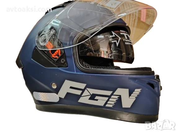 Каска за Мотор със слънчеви очила Два цвята, снимка 11 - Аксесоари и консумативи - 50827083