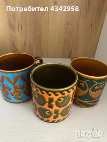 Vintage чаши на дизайнер Джон Клаписън.1972г. Англия., снимка 2 - Антикварни и старинни предмети - 51429299