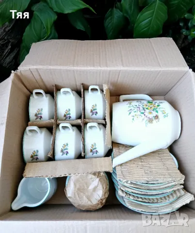 Порцеланов сервиз за чай Китка , снимка 2 - Сервизи - 50152376