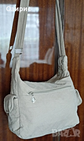 Дамска чанта с дълга широка дръжка и много джобове., снимка 3 - Чанти - 52592605