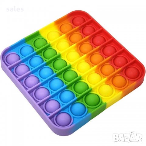 Pop it Rainbow фиджет антистрес играчка, снимка 2 - Образователни игри - 32991252