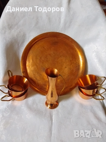 Стар Кован Меден Сервиз за - Кафе , Вино, Ракия - 8 части, снимка 11 - Сервизи - 52191164