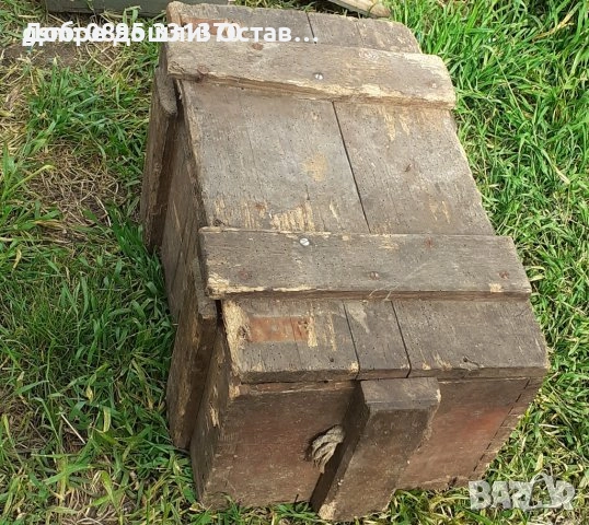стара дървена ракла с дръжки отстрани, сандък и стар военен дървен сандък с патина, снимка 18 - Други - 34261033