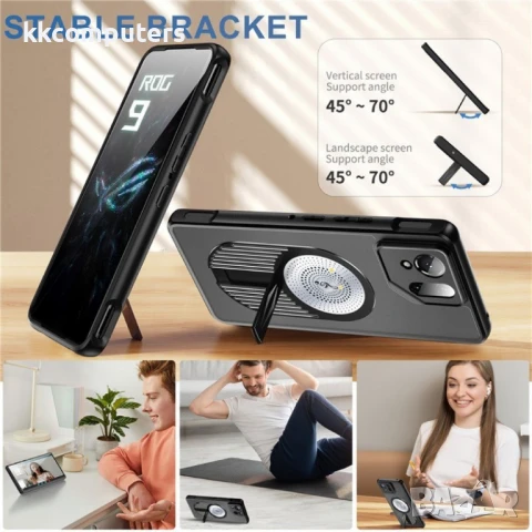 Asus ROG Phone 9 / 9 Pro 5G Калъф с Алуминиева Стойка, Ароматерапия и Графеново Отвеждане на Топлина, снимка 3 - Калъфи, кейсове - 50766691