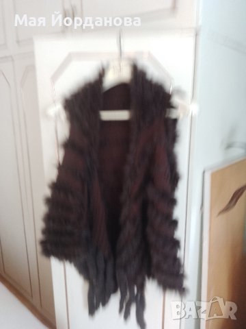  Елек естествена кожа, снимка 2 - Елеци - 43940402