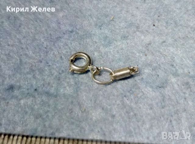 СТАРА ПОСРЕБРЕНА ЗАКОПЧАЛКА от БЛАГОРОДНА СТОМАНА КАРАБИНКА За КОЛИЕ ВЕРИЖКА ГРИВНА 42544, снимка 5 - Други - 49071100