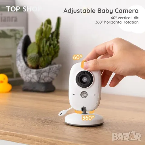 BOIFUN Video Baby Monitor камера, нощно виждане, без WiFi, ECO режим, 3,2-инчов IPS екран, двупосочн, снимка 3 - Комплекти за видеонаблюдение - 48857286