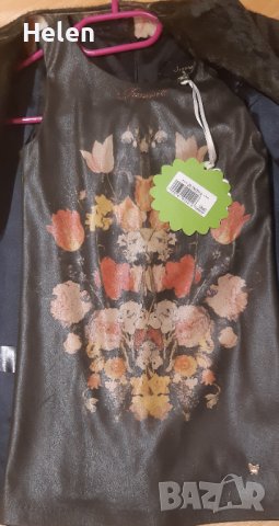 Рокля с астраганово палтенце Юнона , снимка 4 - Детски комплекти - 39042805