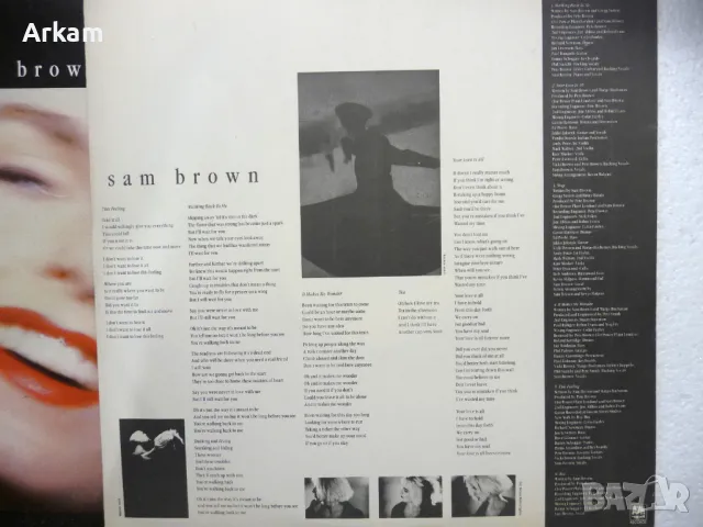 Sam Brown – Stop! 1988 LP, снимка 3 - Грамофонни плочи - 48803205