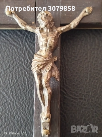 Старинен френски голям кръст, снимка 2 - Антикварни и старинни предмети - 52720548