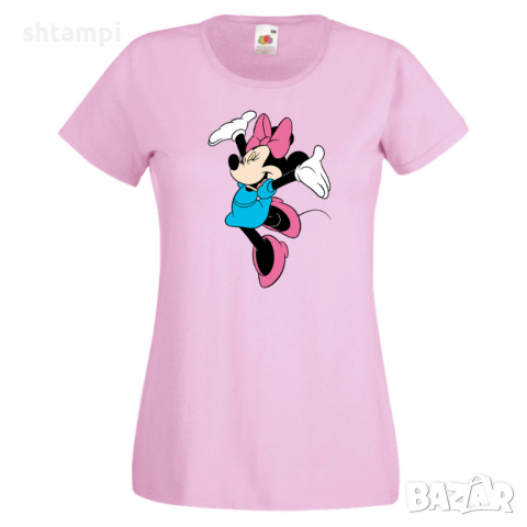 Дамска тениска Minnie Mouse 6 Подарък,Изненада,Рожден ден,, снимка 5 - Тениски - 36530786