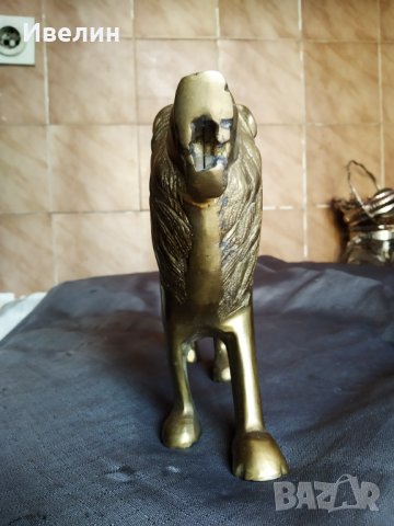 бронзова статуетка-лъв, снимка 3 - Антикварни и старинни предмети - 26547345