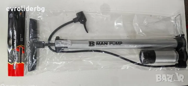 ТОП ЦЕНА!!! РЪЧНА ВЪЗДУШНА ПОМПА MAN С МАНОМЕТЪР ЗА ПОМПАНЕ НА ГУМИ., снимка 2 - Аксесоари и консумативи - 49218881
