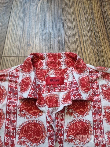 Страхотна мъжка  риза HUGO BOSS размер L, снимка 4 - Ризи - 50789041