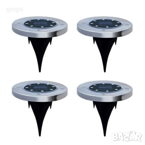 Соларна градинска лампа 8 LED, снимка 2 - Соларни лампи - 49050317