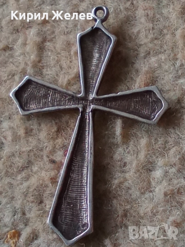Старо сребърно кръстче 18718, снимка 2 - Колиета, медальони, синджири - 52360621