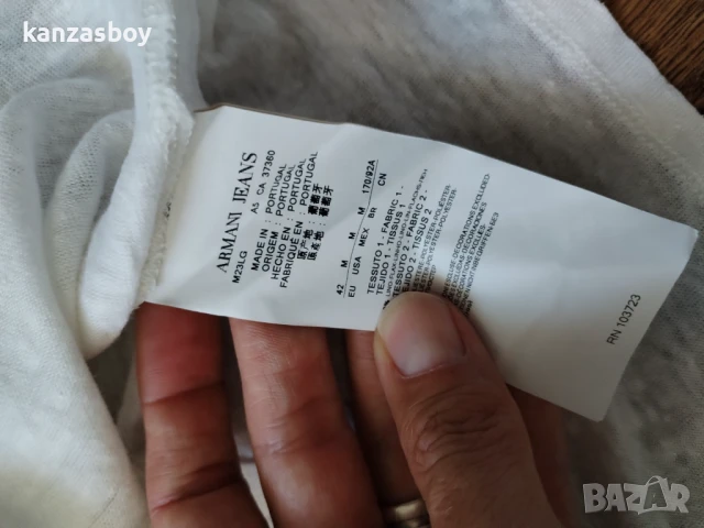 Armani Jeans - страхотна дамска тениска 42/L, снимка 6 - Тениски - 50697939