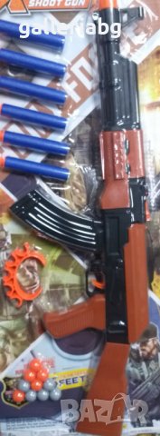 Комплект калашник AK-47 с меки стрели и топчета 