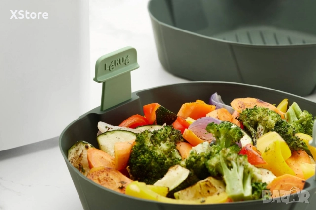 Кошничка за фритюрник с горещ въздух Lekue, оребрена, снимка 3 - Фритюрници - 52437320