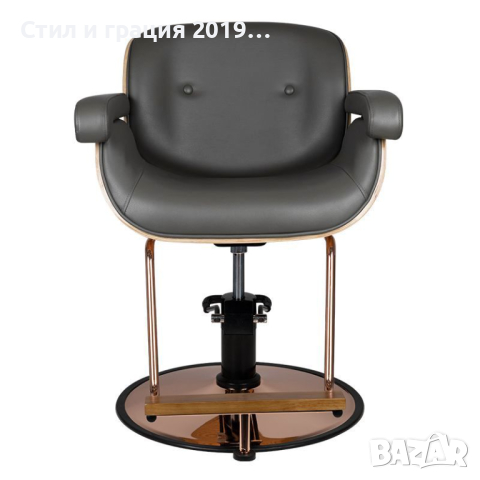 Фризьорски стол Venice - сив, снимка 4 - Фризьорски столове - 44878424