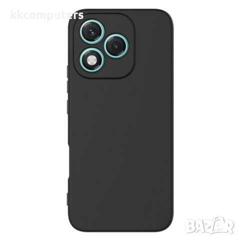 Силиконов кейс bSmart Silicone Soft Cover, За Honor 400 Lite, Черен и Протектор