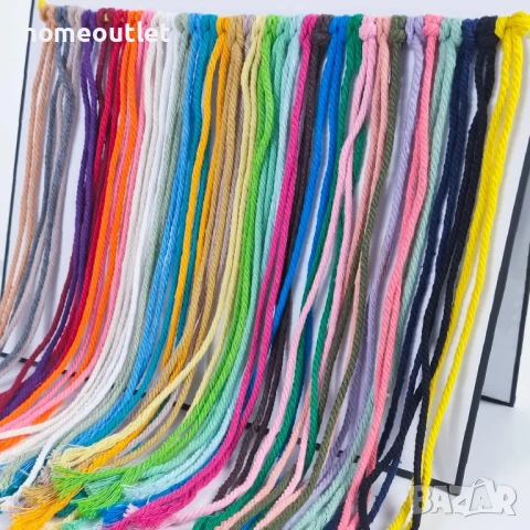 Памучен шнур / въже за макраме X0014TV0FN 3MM/200M, ORANGE, снимка 3 - Гоблени - 50723882