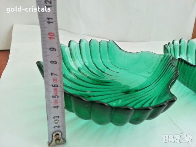 купички цветно зелено стъкло , снимка 3 - Антикварни и старинни предмети - 27472839