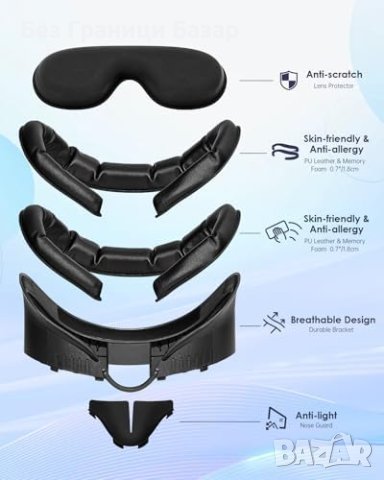 Нови VR Подложки и Протектор за Quest 3 - Антиалергични и Удобни, снимка 2 - Друга електроника - 43945014