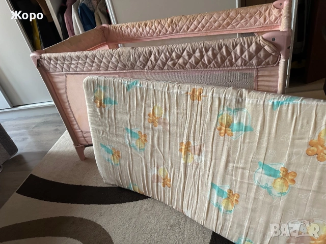 Детска сгъваема кошарка, снимка 3 - Бебешки легла и матраци - 53395063