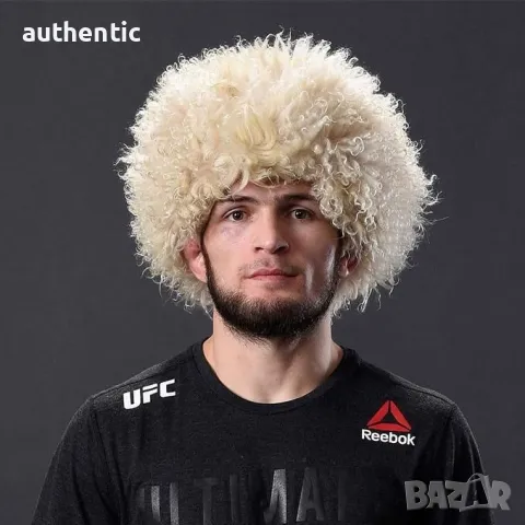 Мъжка ръчно изработена Зимна шапка от овча вълна Хабиб Нурмагомедов, снимка 2 - Шапки - 47413948