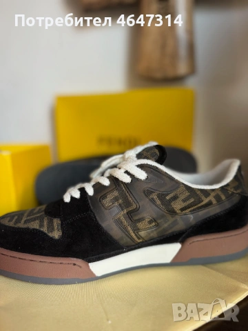 Fendi обувки в монограм 45 номер в кафяво