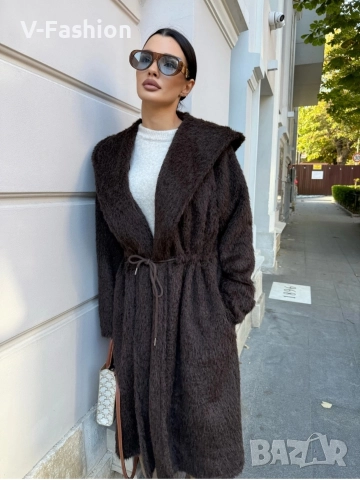 Палто дълго с връзки , снимка 6 - Палта, манта - 52956112