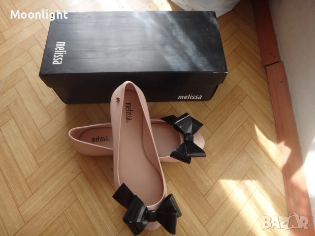 Melissa Пастелнорозови гумени пантофки с панделка 37 номер (силиконови балеринки), снимка 8 - Дамски ежедневни обувки - 52537460