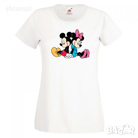 Дамска тениска Mickey & Minnie Мини Маус,Микки Маус.Подарък,Изненада,, снимка 9 - Тениски - 36526202