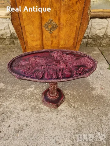 Красива китайска овална фигурална масичка , снимка 2 - Маси - 47685772